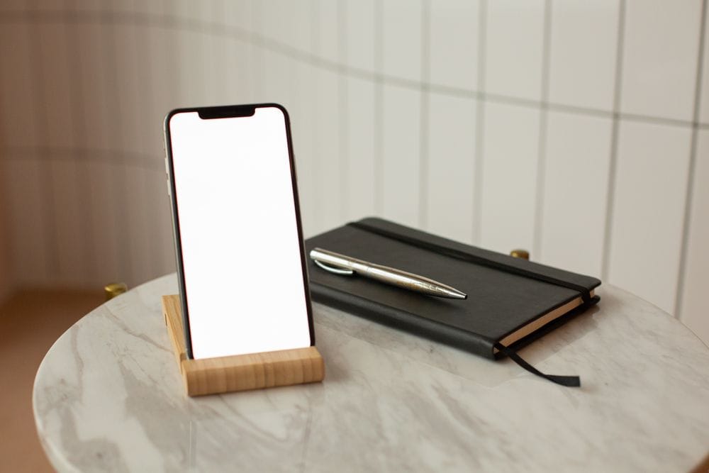 A phone ready for a call