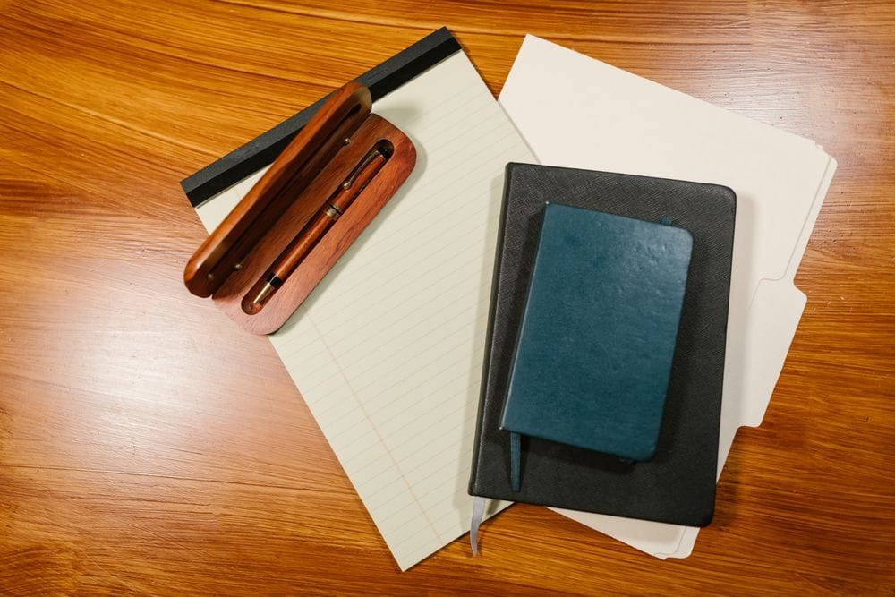 Documents arranged for review